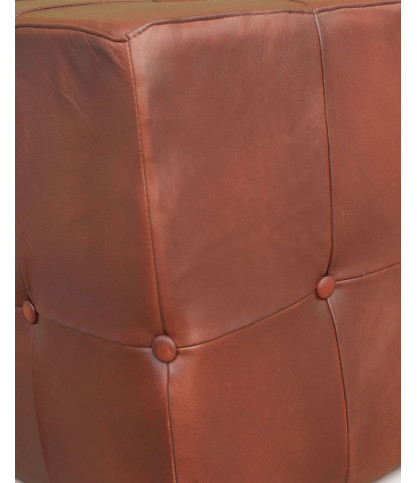 Palm - Upholstered bench in brown tufted leather