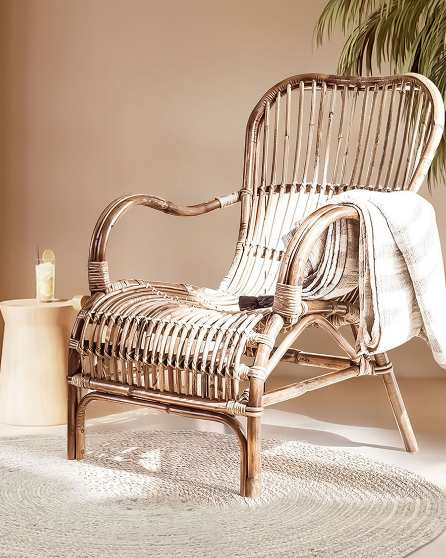 Casa - Natural rattan armchair