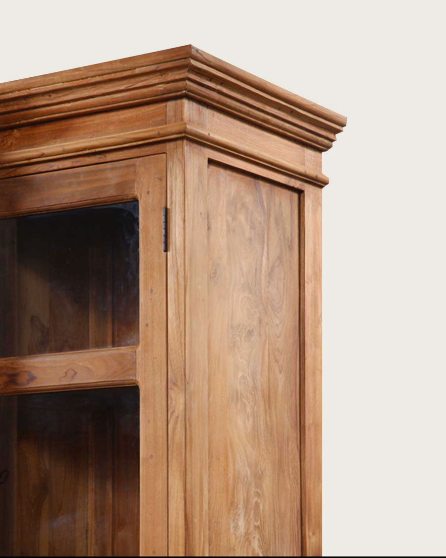 Taska - Librería con estructura de teca maciza de alta calidad.