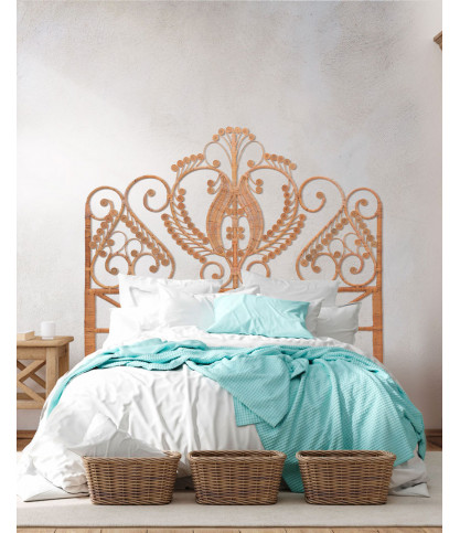 Milo - Vintage geweven rotan hoofdbord 160 cm