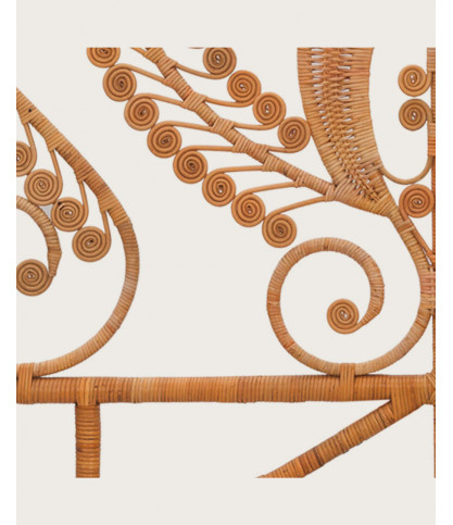 Milo - Vintage geweven rotan hoofdbord 160 cm