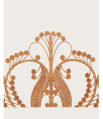 Milo - Tête de lit vintage en rotin tressé 160 cm