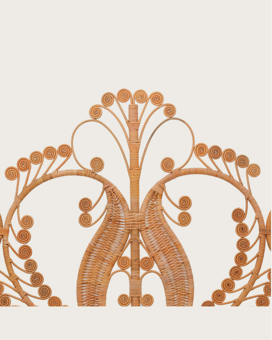 Milo - Testiera vintage in rattan intrecciato 160 cm