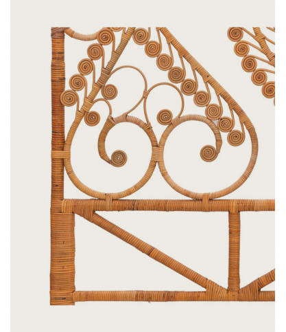 Milo - Vintage woven rattan headboard 160 cm