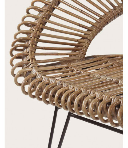 Chiang Mai - Round woven rattan armchair