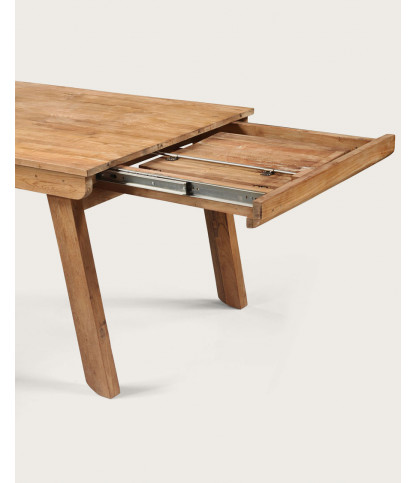 Jodhpur - Rectangular dining table with solid teak extension