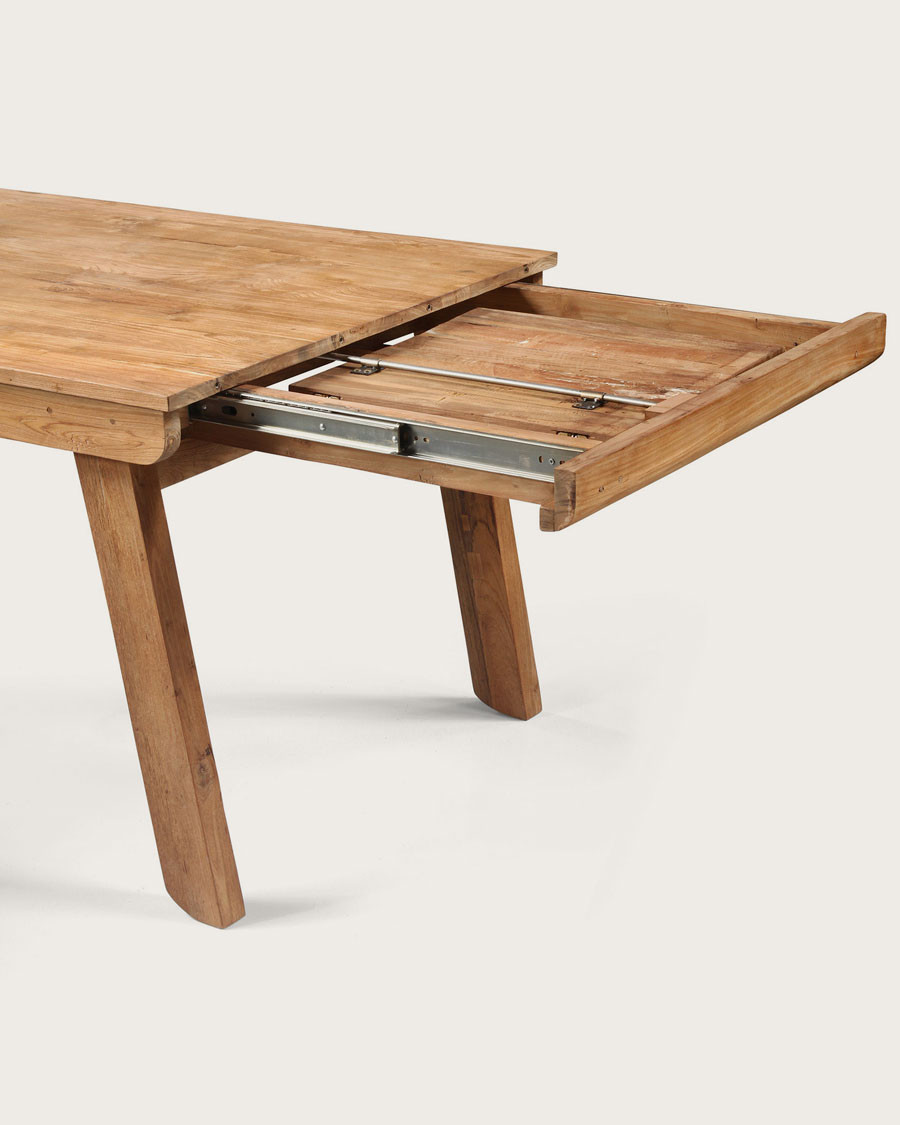 Jodhpur - Rectangular dining table with solid teak extension