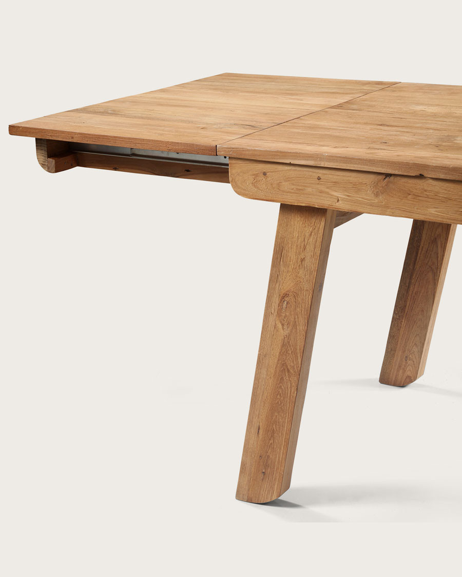 Jodhpur - Rectangular dining table with solid teak extension