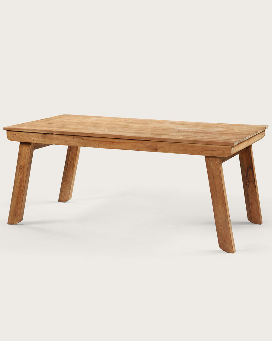 Jodhpur - Rectangular dining table with solid teak extension