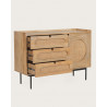 Kali - Commode en manguier massif et cannage rotin
