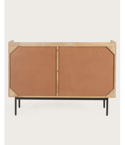 Kali - Chest of drawers in solid mango wood and rattan cane