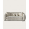 Curve - Canapé arrondi 3 places en tissu bouclé cream