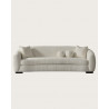 Curve - Canapé arrondi 3 places en tissu bouclé cream