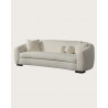 Curve - Canapé arrondi 3 places en tissu bouclé cream