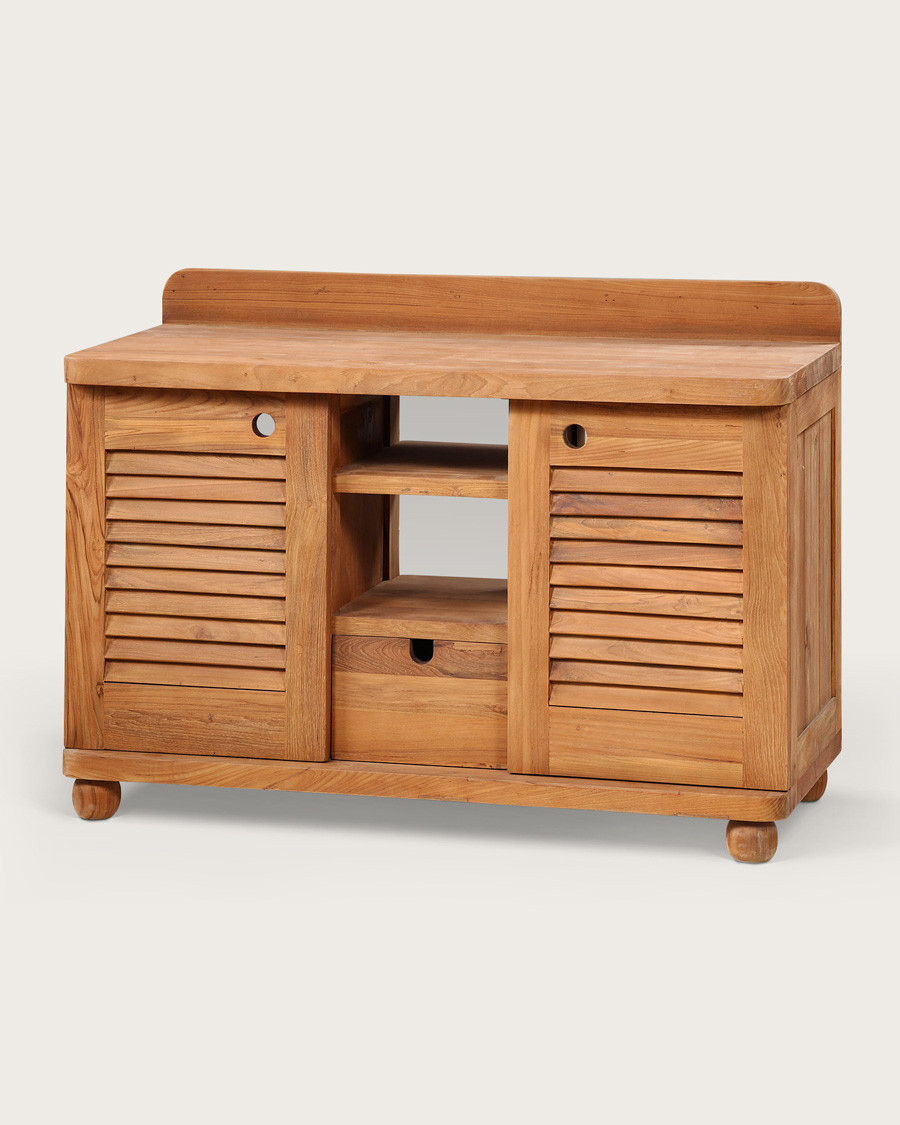 Eclipse - 120cm Solid Teak Bathroom Cabinet