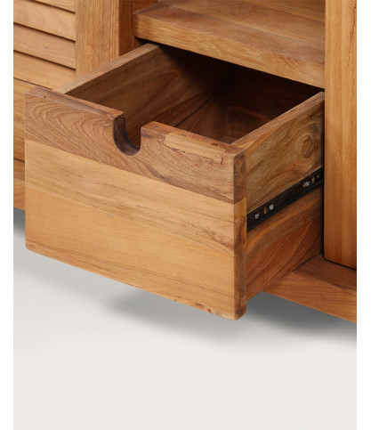 Eclipse - Solid teak bathroom cabinet