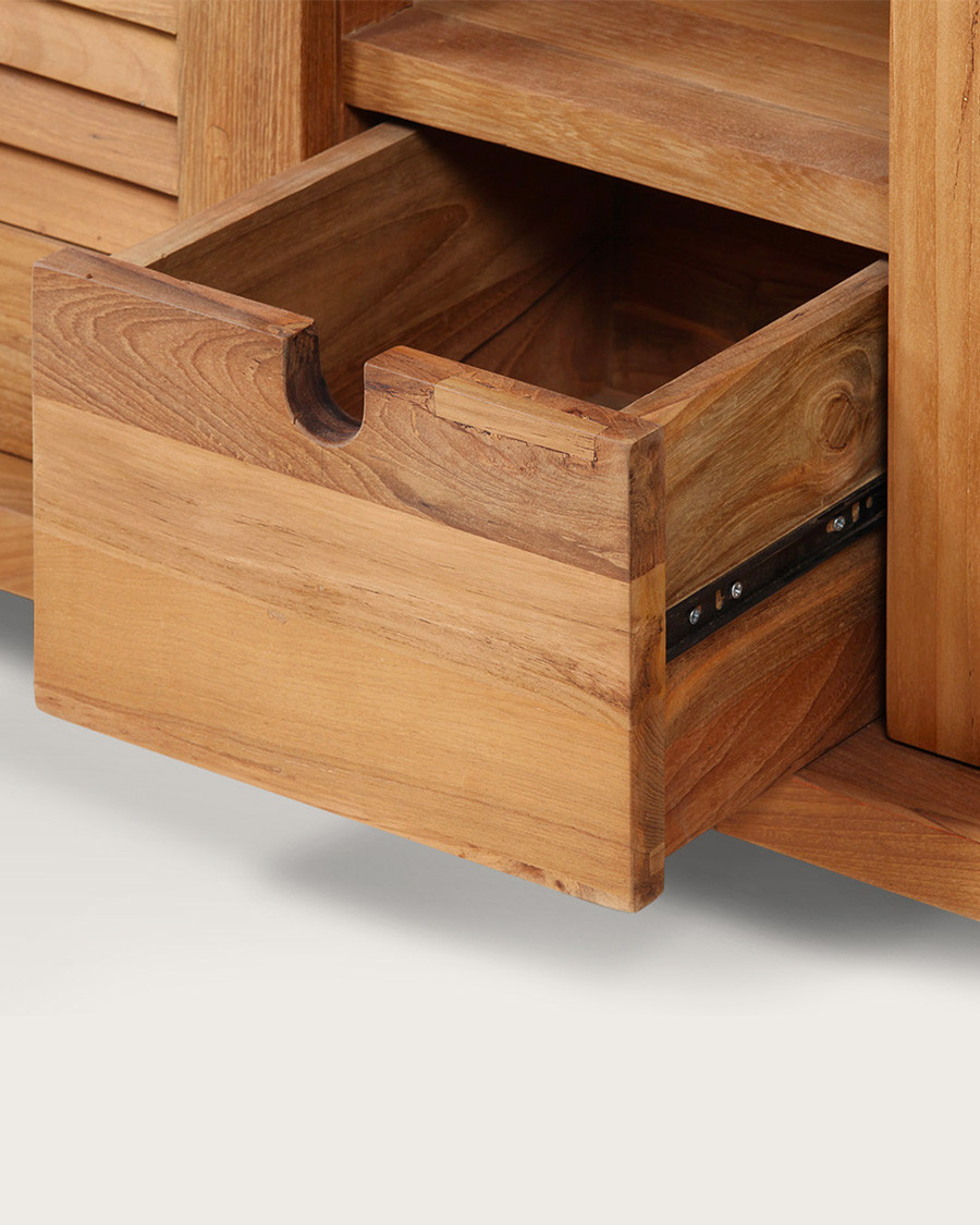 Eclipse - Solid teak bathroom cabinet