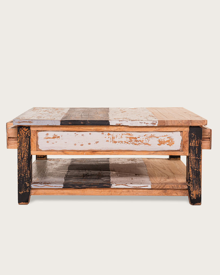 Esha - Tavolino quadrato in teak massello