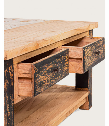 Esha - Square coffee table in solid teak