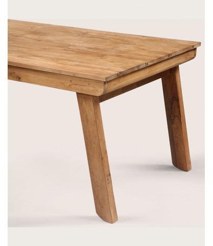 Jodhpur - Rectangular dining table with solid teak extension