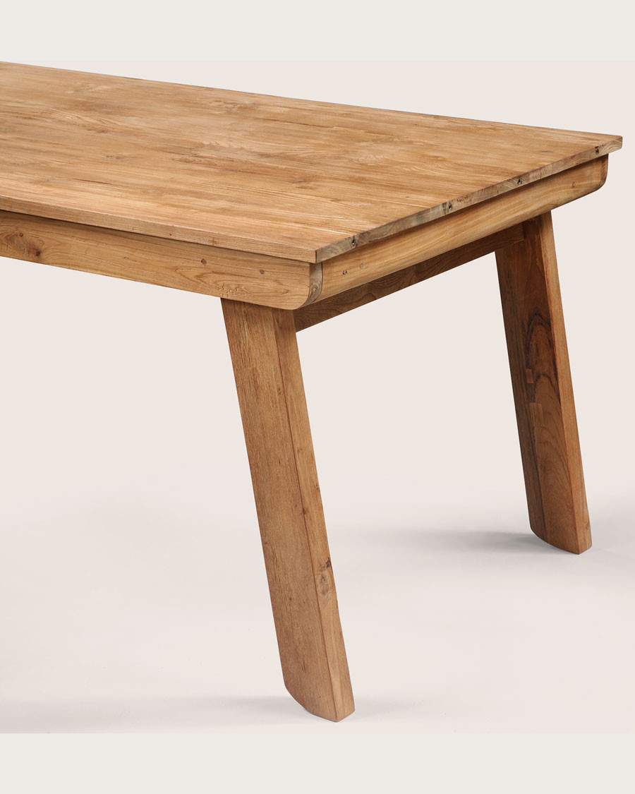Jodhpur - Rectangular dining table with solid teak extension