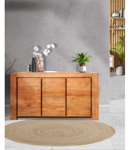 Kutaya - 3-door sideboard in solid teak