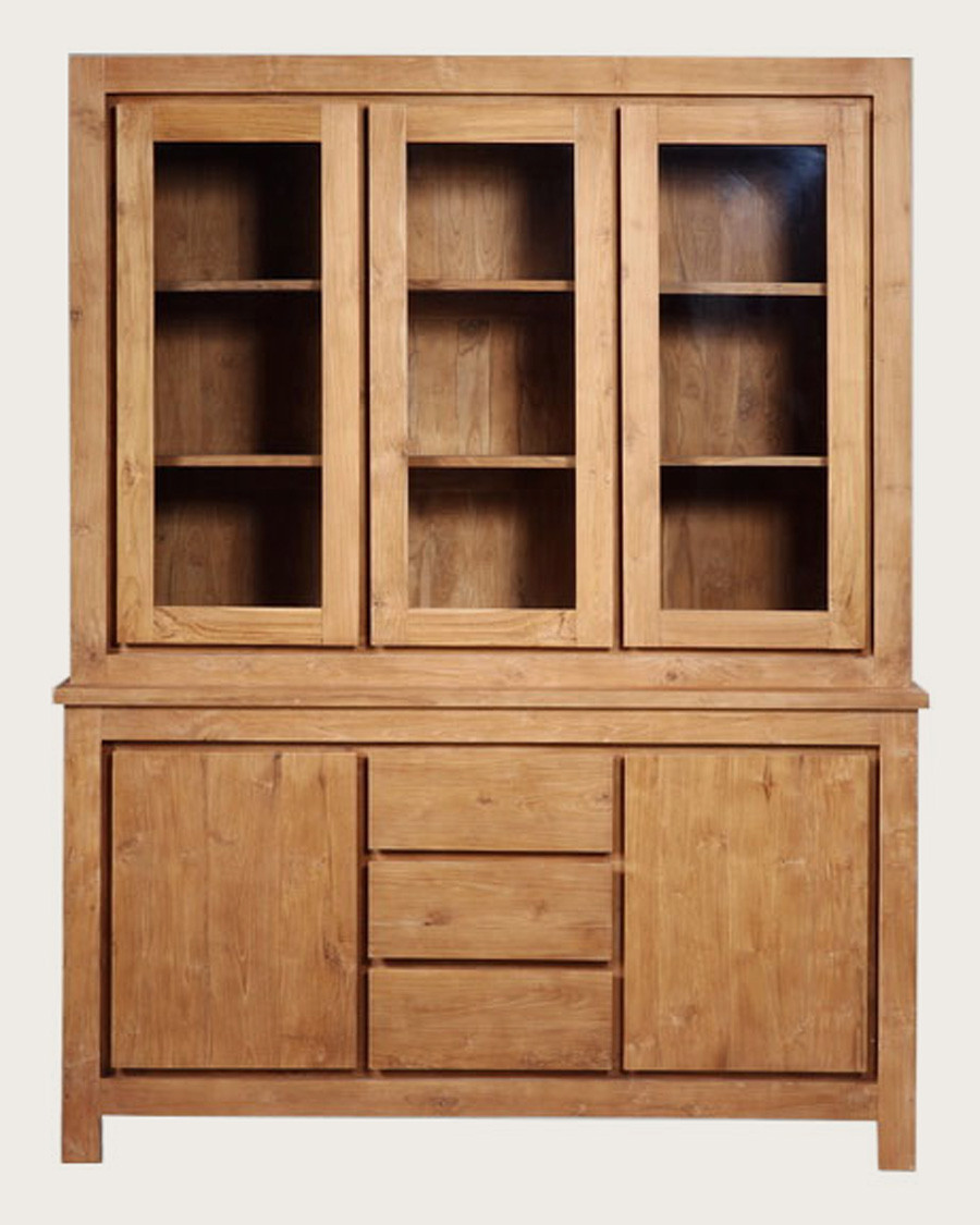Karna - Librería de 2 piezas de teca maciza