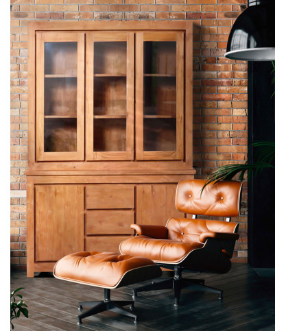 Karna - Solid teak 2-piece bookcase
