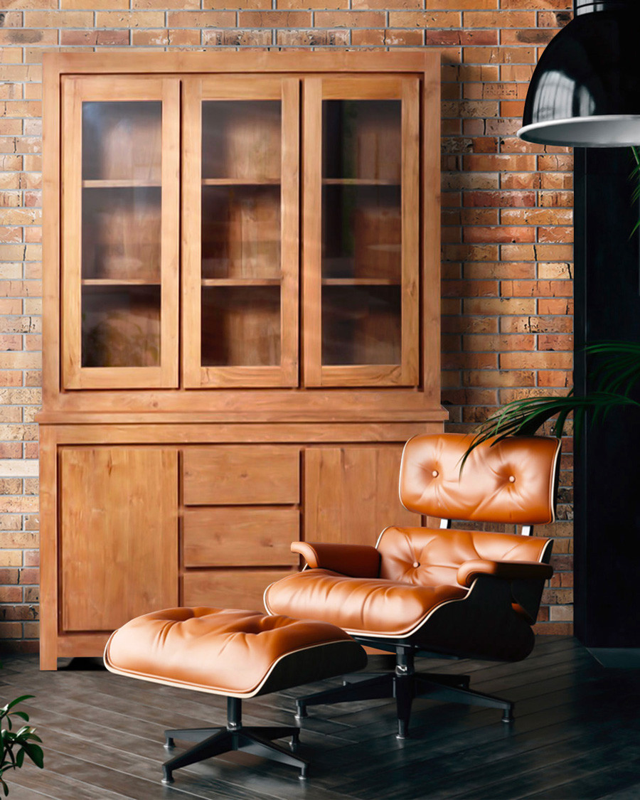 Karna - Solid teak 2-piece...