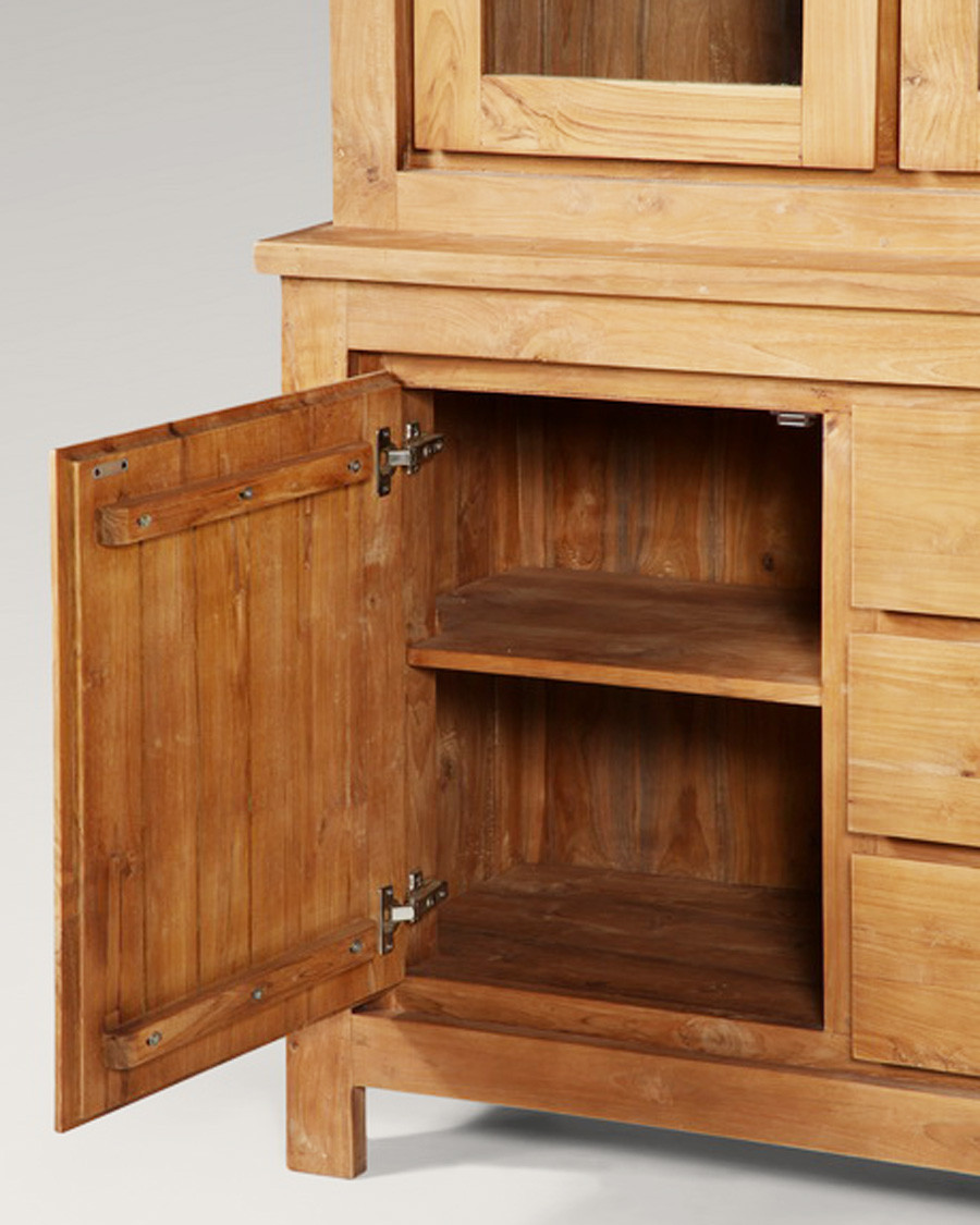 Karna - Librería de 2 piezas de teca maciza