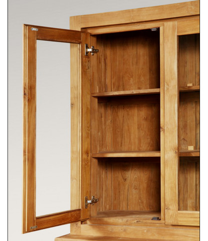 Karna - 2-piece solid teak bookcase