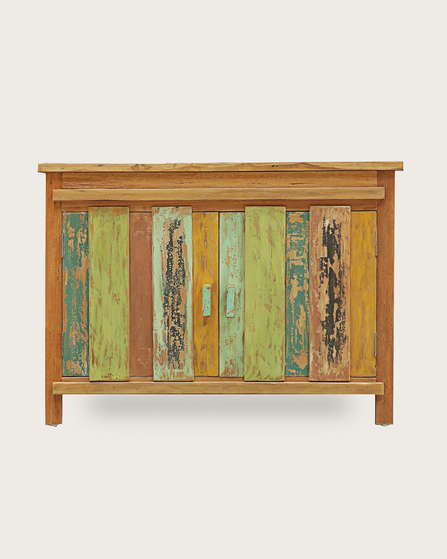 Antik - Mueble bajo lavabo de teca de barco reciclada