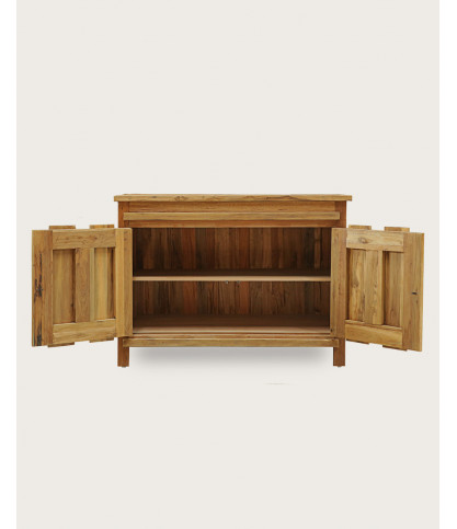 Antik - Meuble sous vasque en teck de bateau recyclé 120 cm
