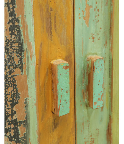 Antik - Mueble bajo lavabo de teca de barco reciclada