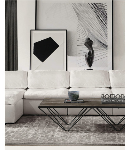 Cloud - Modular corner sofa in white linen