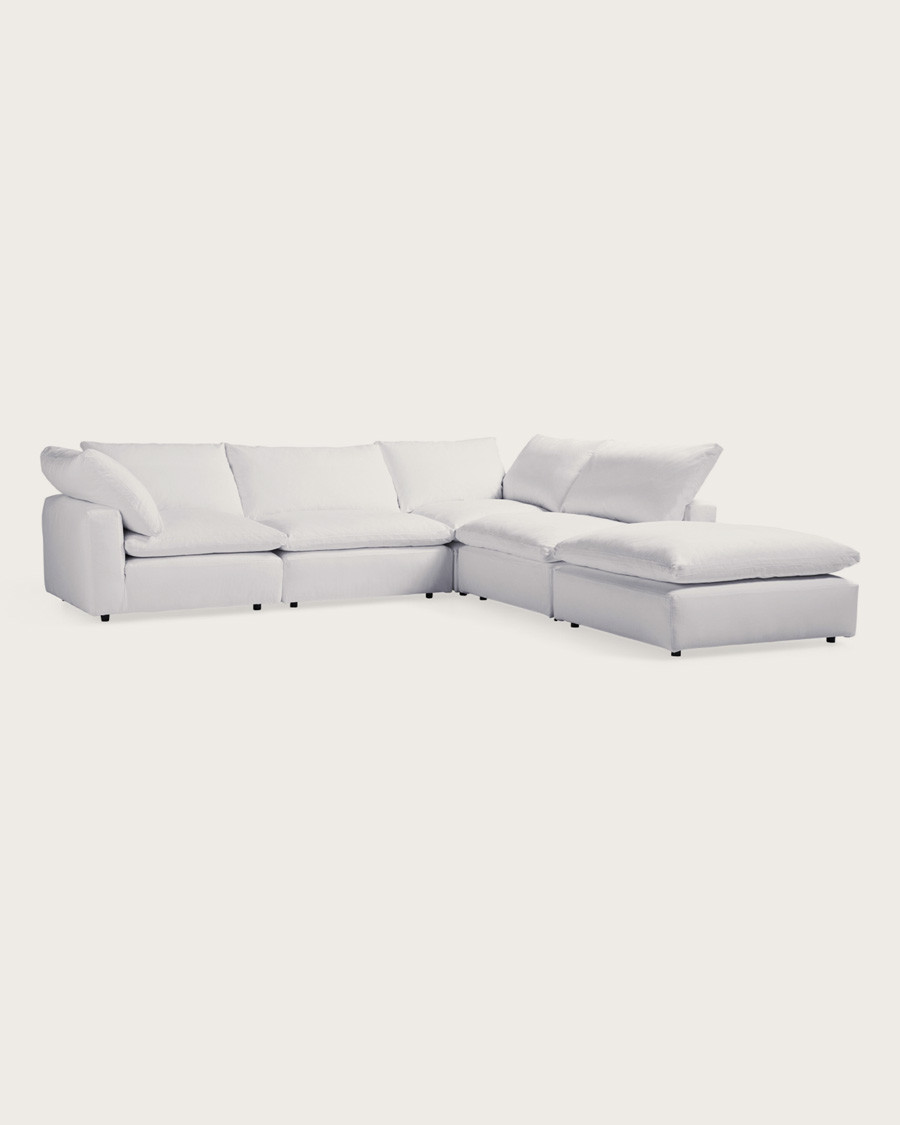 Cloud - Modular corner sofa in white linen