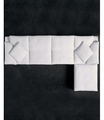 Cloud - Modular corner sofa in white linen