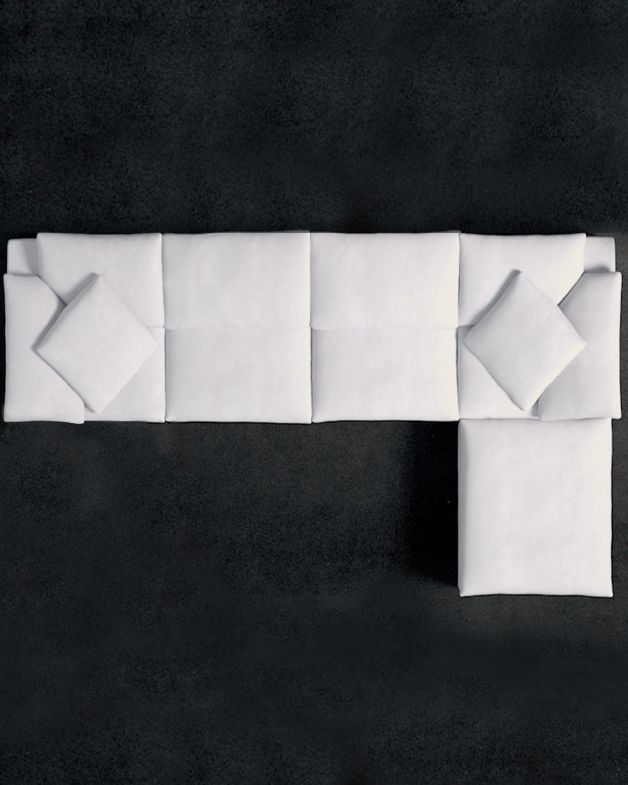 Cloud - Modulaire hoekbank in wit linnen