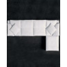 Cloud - Canapé d'angle modulable en lin blanc
