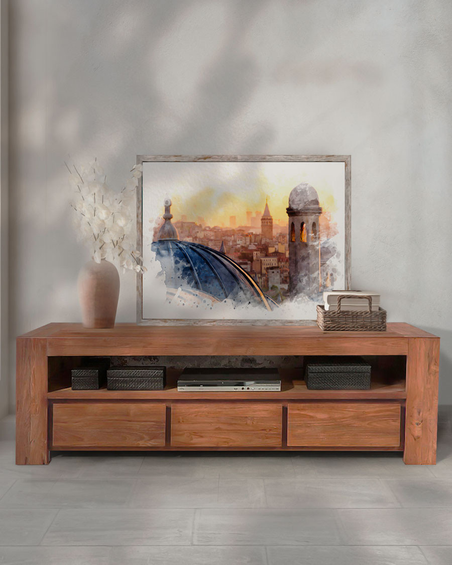 Kutaya - Solid teak TV...