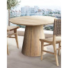 Honolulu - Table repas ronde en teck massif D110 cm 4/6 pers.