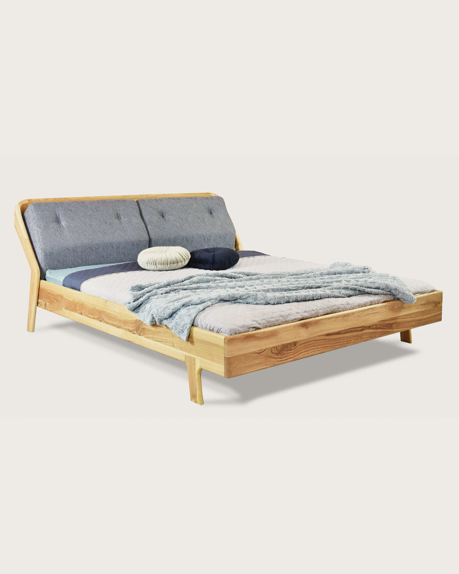 Millésime - Lit robuste en chêne massif 160 cm