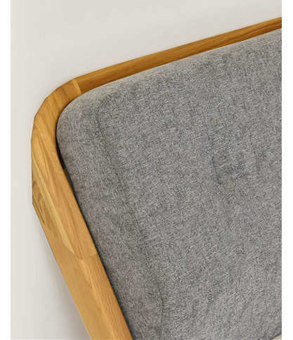 Vintage - Cama robusta de roble macizo de 160 cm