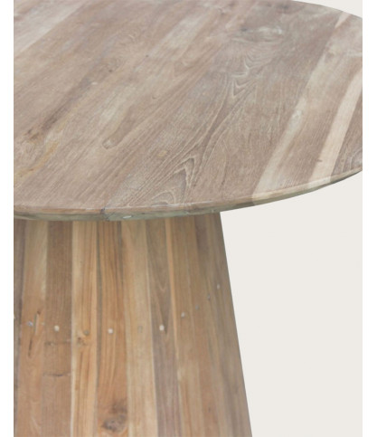 Honolulu - Ronde eettafel van massief teakhout, diameter 110 cm, geschikt voor 4/6 personen.
