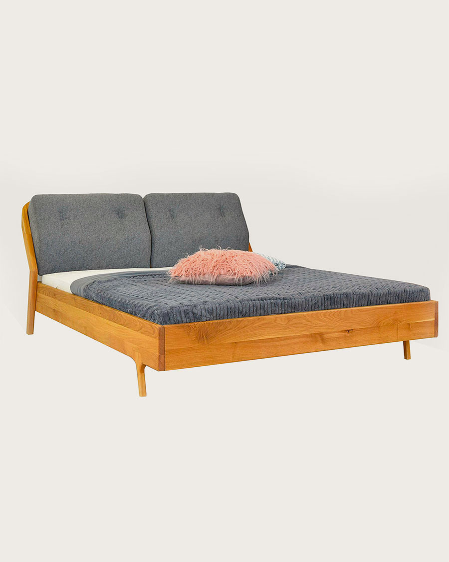 Millésime - Lit robuste en chêne massif 160 cm