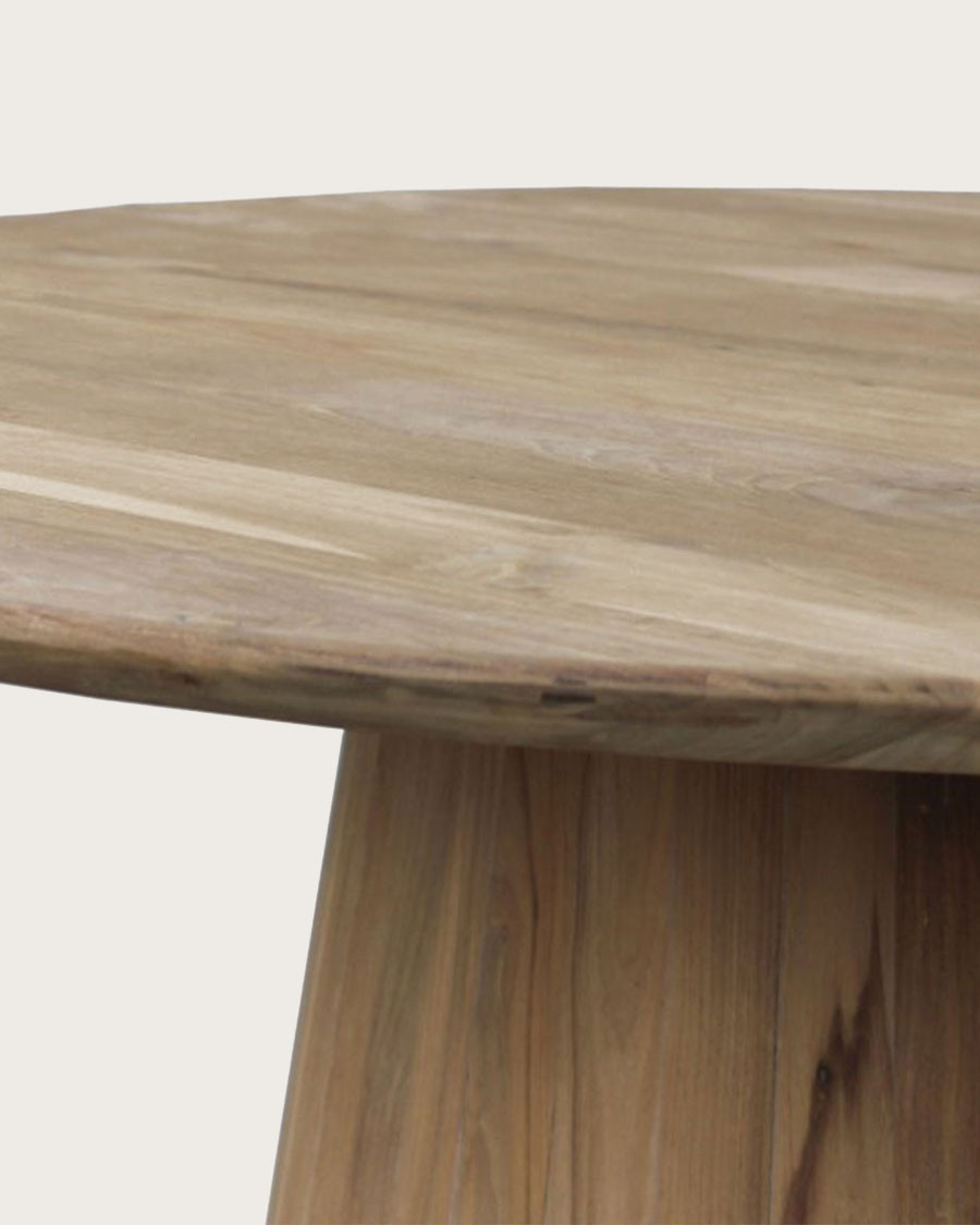 Honolulu - Solid teak round dining table D110 cm 4/6 pers.