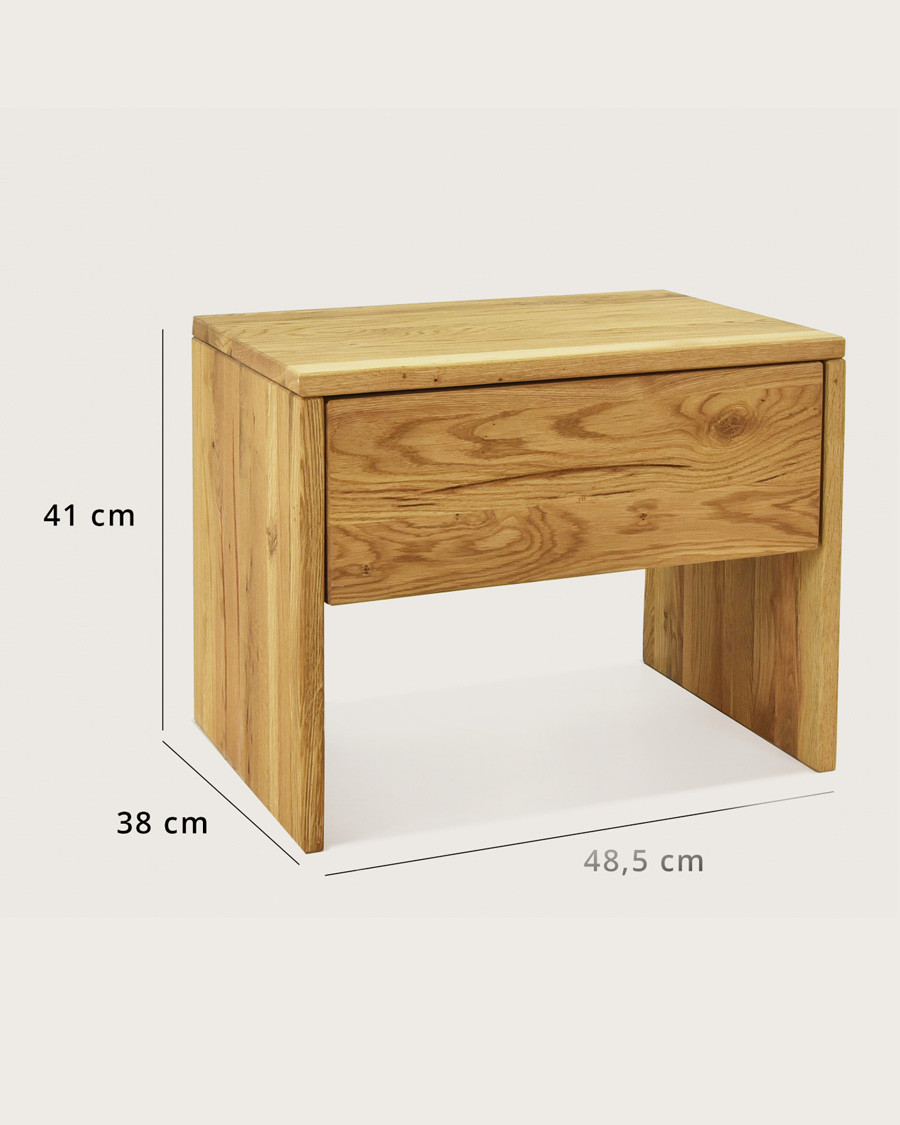 Matus - Solid oak bedside table
