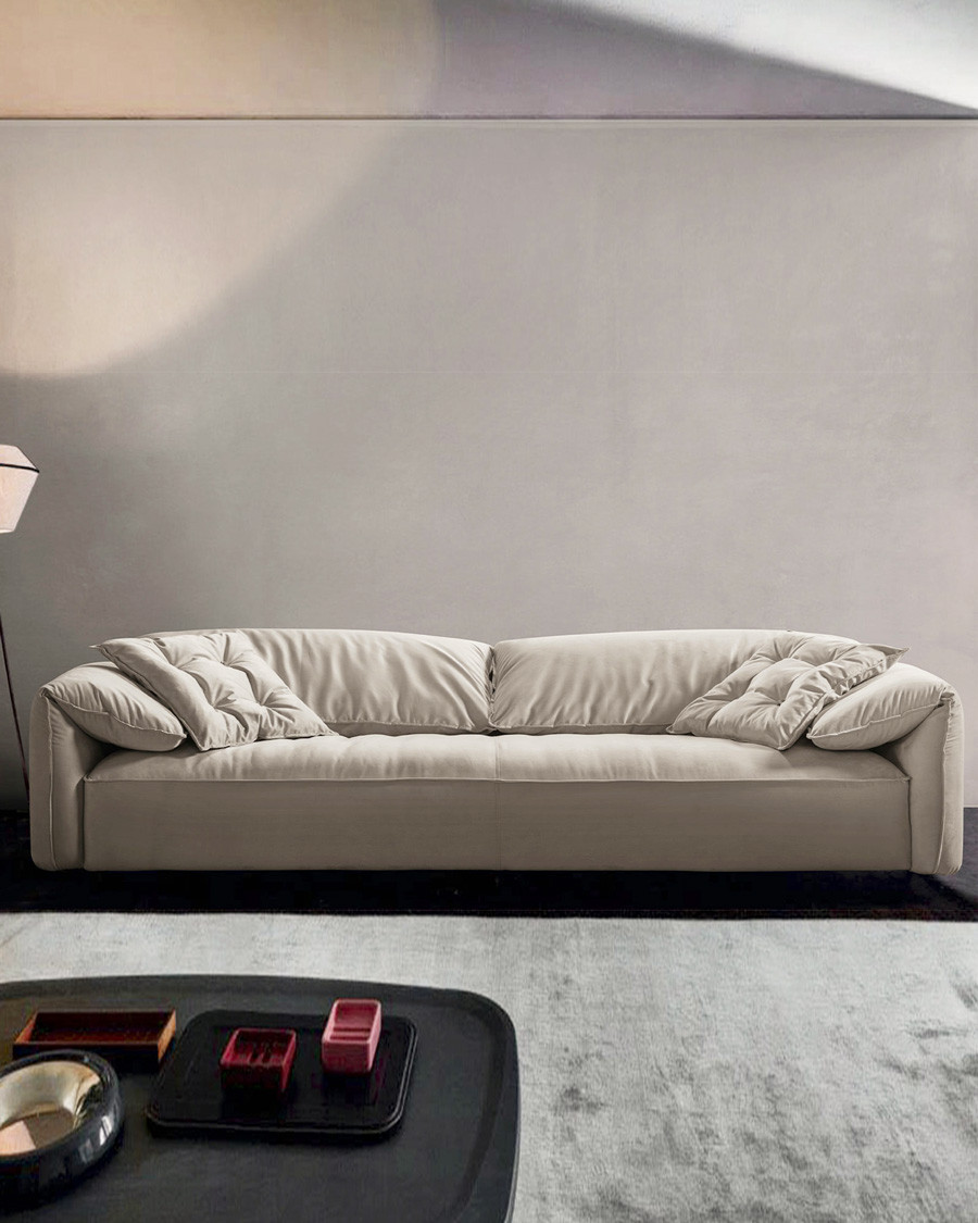 Living - 3-seater fixed sofa