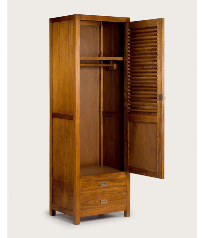 Ariana - 1-door bedroom wardrobe in solid Mindy