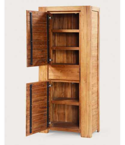 Kutaya - Kleiderschrank/Schrank aus massivem Teakholz